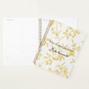 Agenda Frutas Amarelas Limões Fazem Limonada