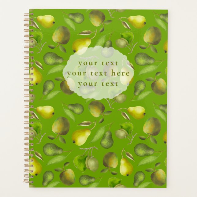 Agenda Frutas verdes personalizadas (Frente)