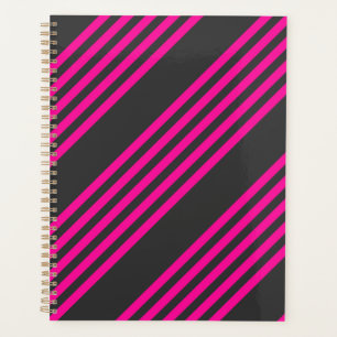 Agenda Fuchsia e carvão de cinco faixas