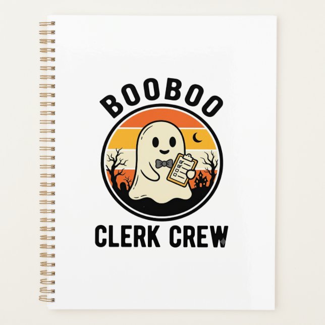 Agenda Funcionário de Halloween BooBoo Equipe de Fantasma (Frente)