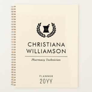 Agenda Funcionarios técnico do Farmacêutico Elegante Pers