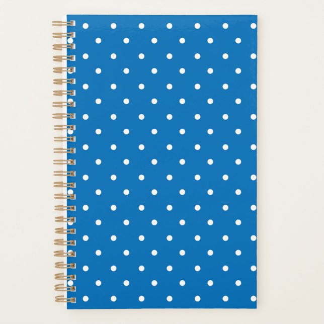 Agenda Fundo azul sem emendas padrão de bolinhas  (Frente)