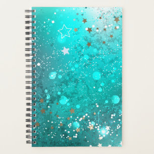Agenda Fundo do Mint Turquoise Foil