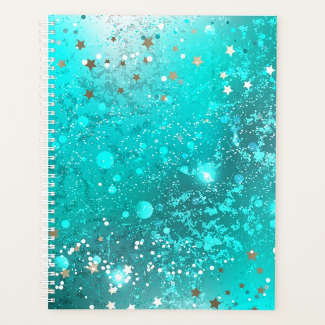 Agenda Fundo do Mint Turquoise Foil (Frente)