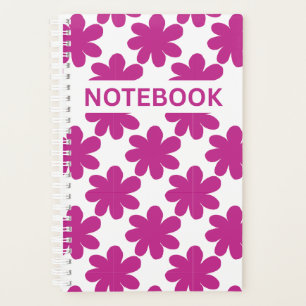 Agenda Fundo Floral Fúcsia Estética Ousada e Feminina