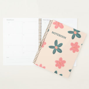 Agenda Fundo Floral Rosa Claro Estética Suave e Elegant
