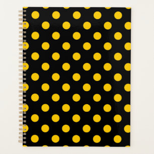 Agenda Fundo Preto Pontos Amarelos
