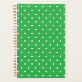 Agenda Fundo verde contínuo com padrão de bolinhas
