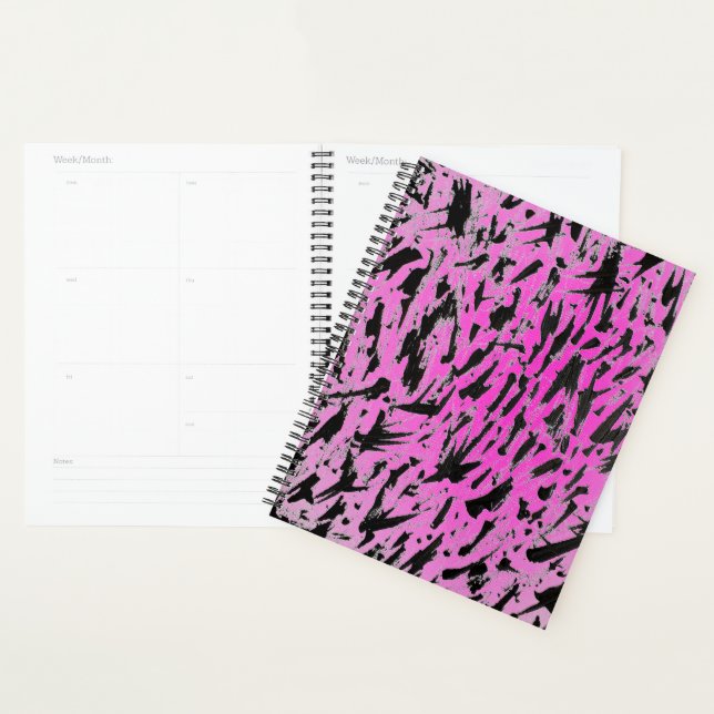 Agenda Funky Neon Pink e Impressão preto (Exibição)