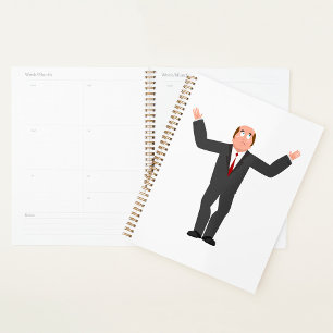 Agenda Funny Bald Businessman Engraçado Humorando