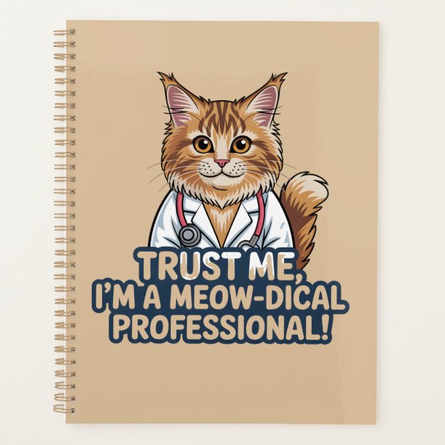 Agenda Funny Cat Doctor Animal Humor Illustration (Frente)