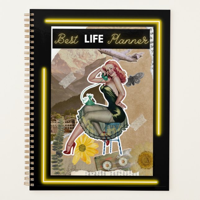 Agenda Funny Day Planner/Journal For Women Retro-Best Lif (Frente)