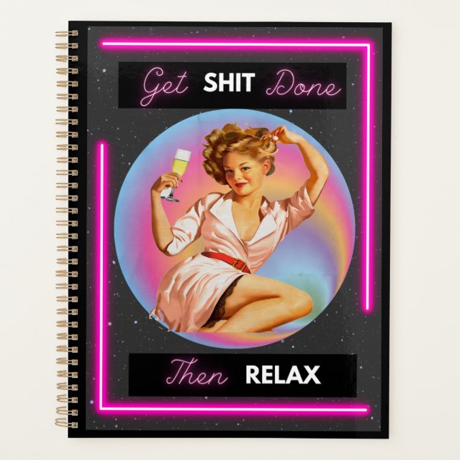 Agenda Funny Day Planner/Journal For Women Sassy-Relax (Frente)