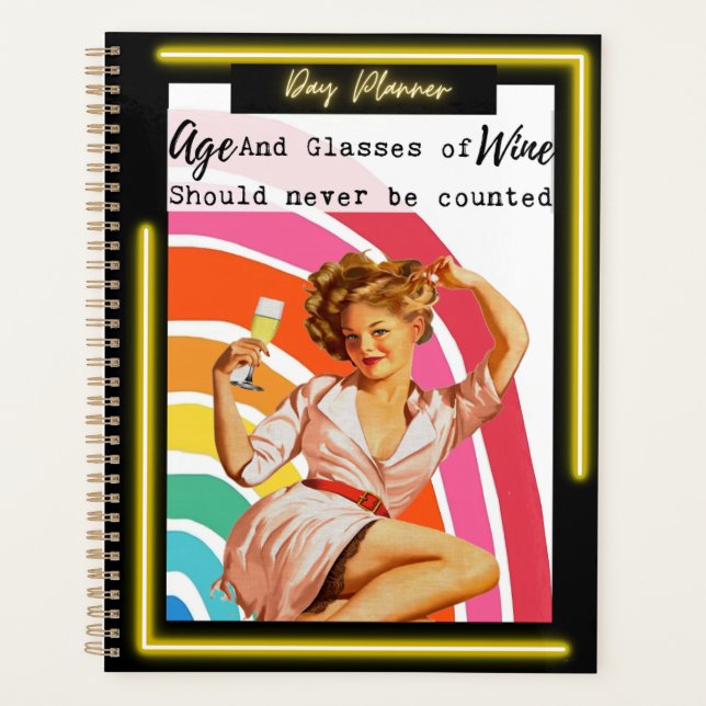 Agenda Funny Day Planner/Journal For Women Sassy-Wine (Frente)