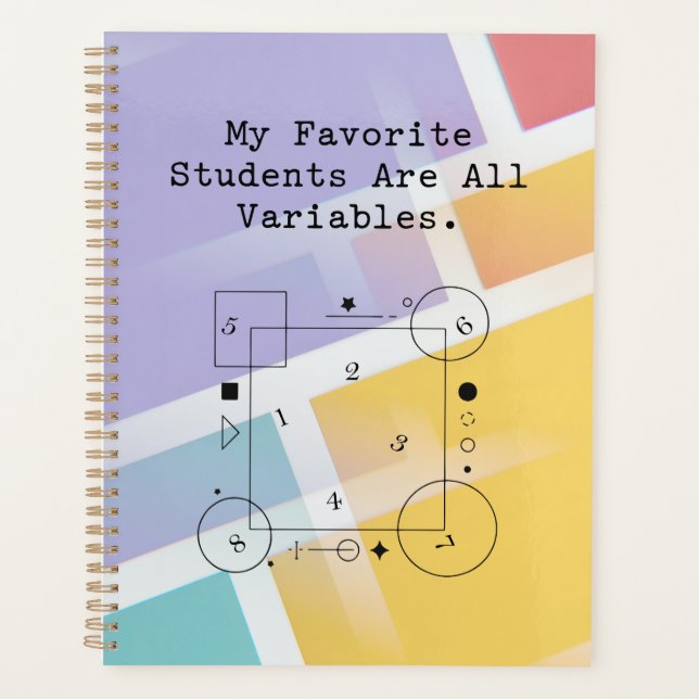 Agenda Funny Math Teacher Humor | Variable Students (Frente)