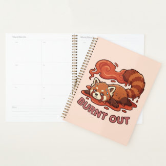 Agenda Funny Melting Red Panda Burnt Out Sticker | Cute