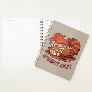 Agenda Funny Melting Red Panda Burnt Out Sticker | Cute