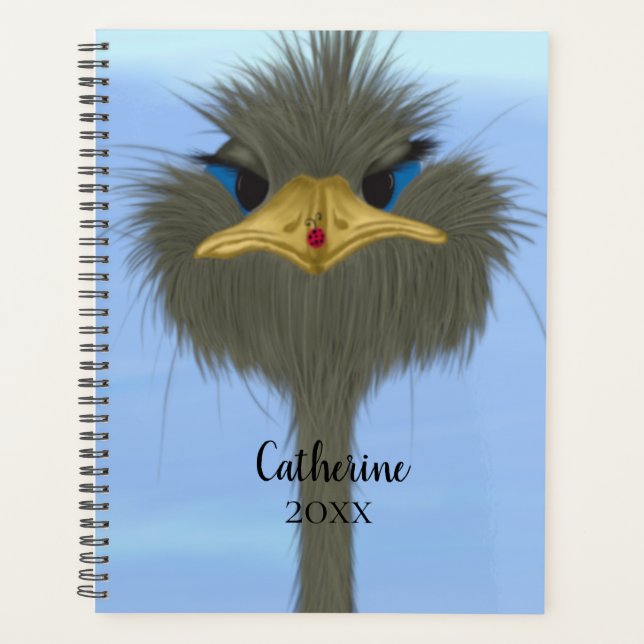 Agenda Funny Ostrich George e o Cute Ladybug (Frente)