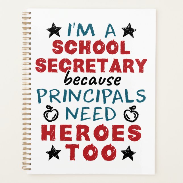 Agenda Funny School Secretary Heroes Appreciation (Frente)