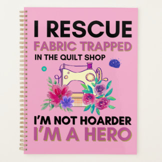 Agenda Funny Sewing Quote Vintage Floral Sewing Machine