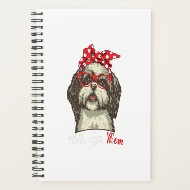 Agenda Funny Shih Tzu Mãe Shih Tzu Golpe Premium (Frente)