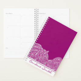 Agenda Fushia Waves