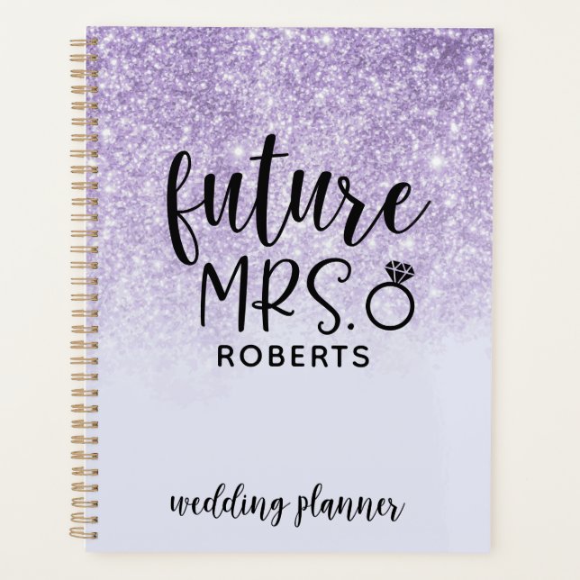 Agenda Futura Sra. Wedding Purple Glitter (Frente)