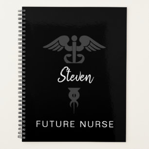 Agenda Futuro Caduco Médico de Enfermeiro Preto Personal