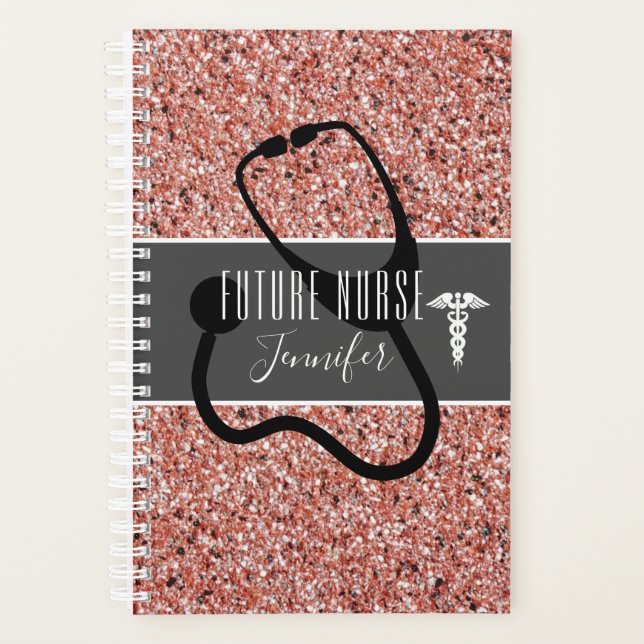 Agenda Futuro Enfermeiro Médico Caduco Rosa (Frente)