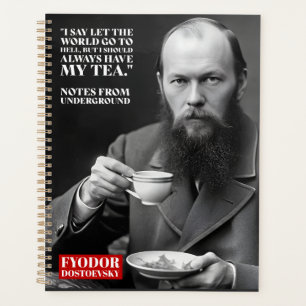 Agenda Fyodor Dostoevsky - citação divertida do chá