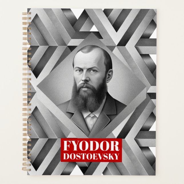 Agenda Fyodor Dostoevsky - Estilo geométrico elegante (Frente)