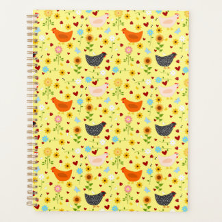 Agenda Galinhas no Jardim com Flores
