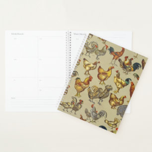 Agenda Galo Galinha-Fazenda Animal