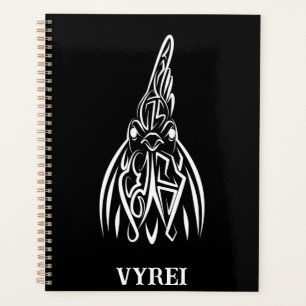 Agenda Galo Tribal Negro e Branco