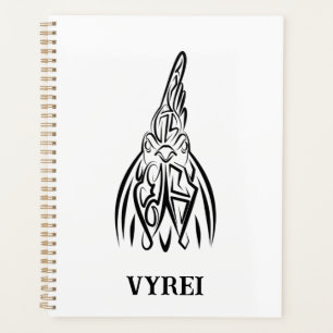 Agenda Galo Tribal Preto e Branco