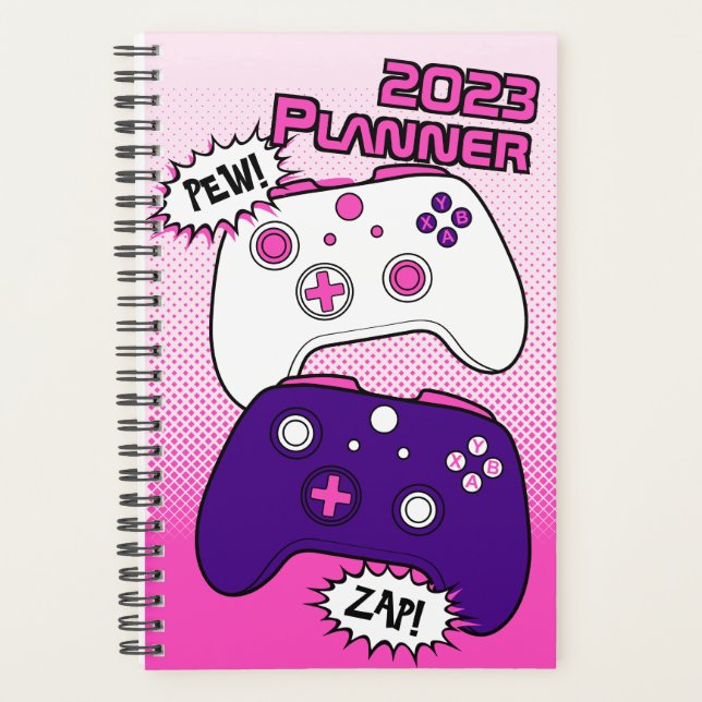 Agenda Gamer Girl, Controladora de Gamers, Cômica Cômica (Frente)