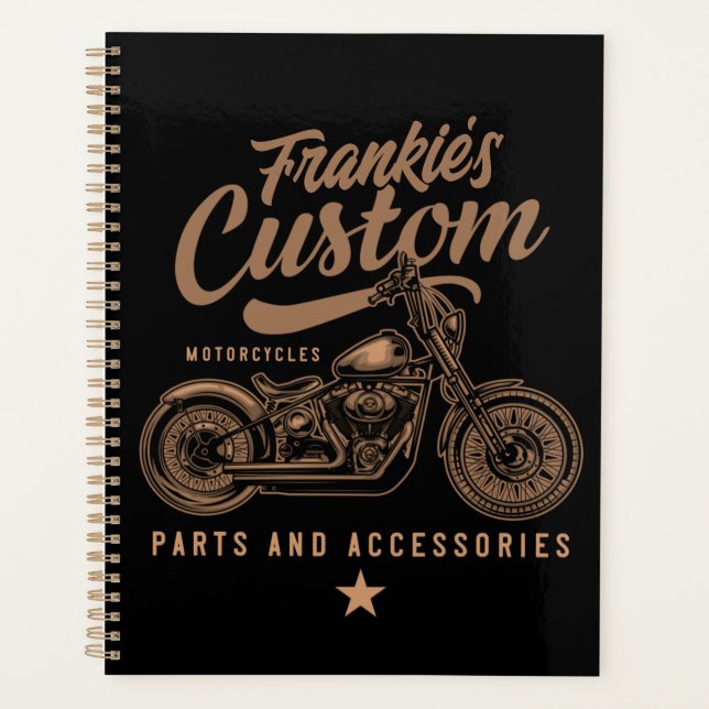 Agenda Garagem personalizada de motocicleta personalizada (Frente)