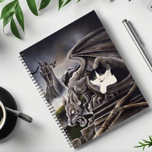 Agenda Gargoyle branco preto (Criador carregado)