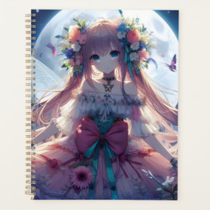 Agenda Garota Anime Flor Lua Fada