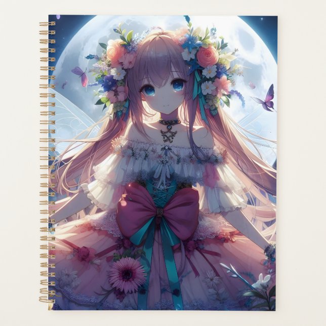Agenda Garota Anime Flor Lua Fada (Frente)