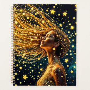 Agenda Garota do sonho cercada por estrelas brilhantes br