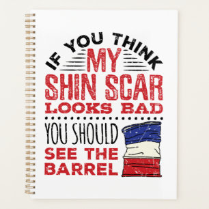 Agenda Garota Engraçada do Barrel Racing Shin Scar Rodeo