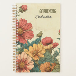 Agenda Gartenblumen Vintage Gartenarbeit Kalender