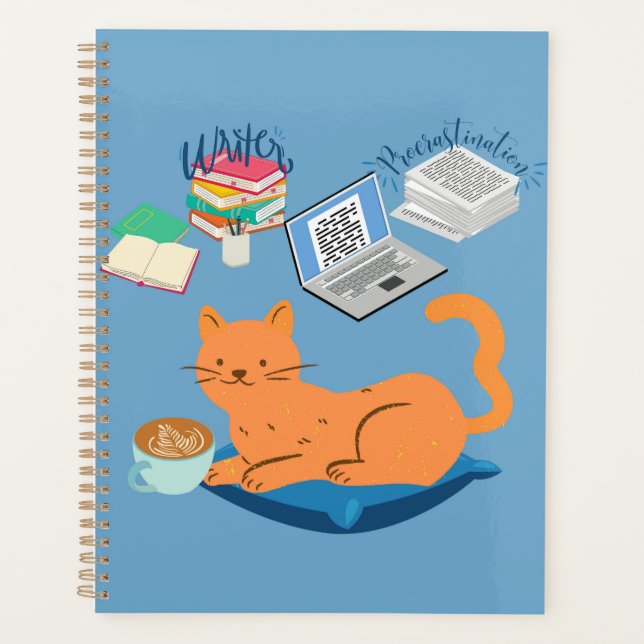 Agenda Gata Escritora Procrastinadora (Frente)