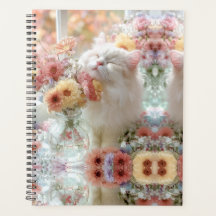 Gatinho Adorável Floral Amante de Gatos