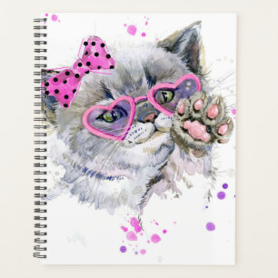 Agenda Gatinho De Aquarela Cuja Cadeza