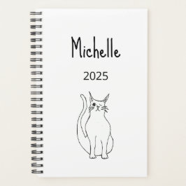 Agenda Gatinho de Gato Bonito 2025, branco preto