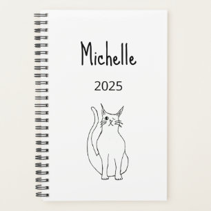 Agenda Gatinho de Gato Bonito 2025, branco preto