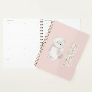 Agenda Gatinho de Pelo Cinza Claro Mia