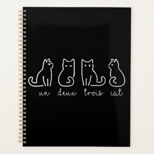 Agenda Gatinho francês Abstrato Un Deux Trois Cat